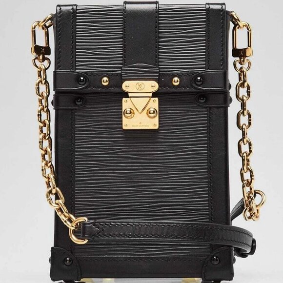 Louis Vuitton Black Epi Leather Vertical Trunk Pochette Bag - Picture 1 of 11